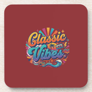 Classic Vibes T-Shirt Design Coaster