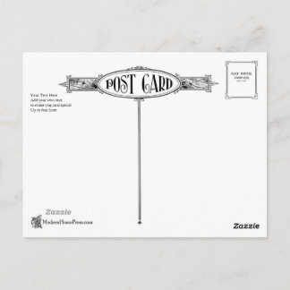 Classic Victorian Postcard Back - Customisable