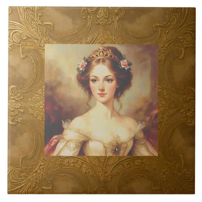 Classic, Victorian Style Ceramic Tile (Front)