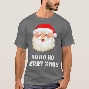 Classic Video Game Santa Ho Ho Ho Merry Xmas  T-Shirt