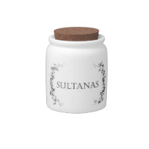 Classic Vine Design Sultana Jar Container