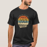 Classic Vintage 2001 Birthday Born In 2001 Retro T-Shirt<br><div class="desc">Classic Vintage 2001 Birthday Born In 2001 Retro Shirt</div>
