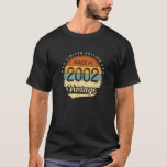 Classic Vintage 2002 Birthday Born In 2002 Retro T-Shirt<br><div class="desc">Classic Vintage 2002 Birthday Born In 2002 Retro Shirt</div>