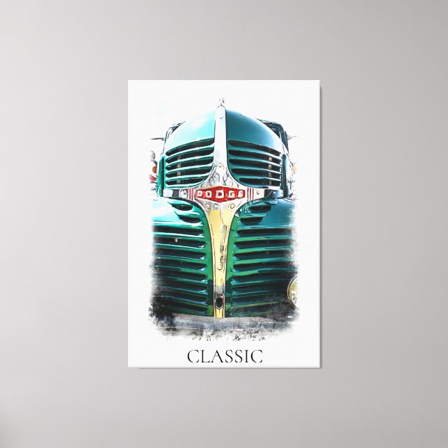 *~* Classic Vintage Antique Painting Old Truck Canvas Print (Front)