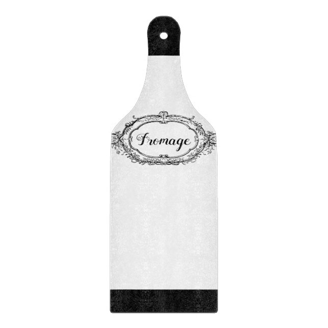 Classic Vintage Black & White Cutting Board (Front)