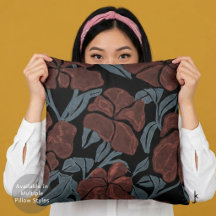 Classic Vintage Blooming Roses Watercolor in Black