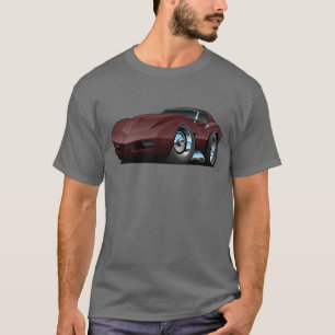 Classic Vintage Burgundy Corvette T-Shirt