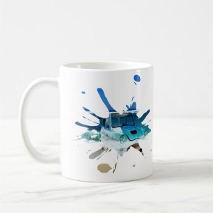 Classic Vintage Car Beachy Pop Art, Coffee Mug