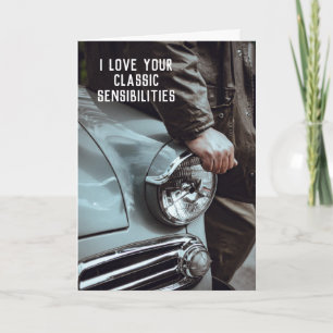 Classic Vintage Car Driver Anniversary Card