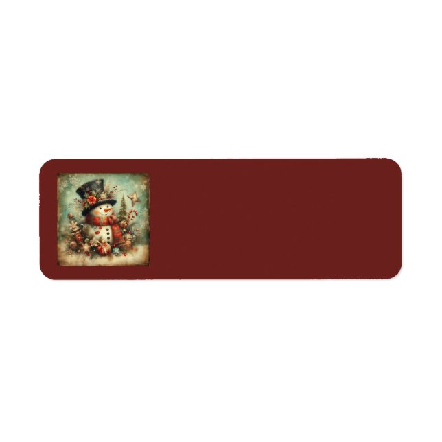 Classic Vintage Christmas Address Labels (Front)