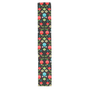 Classic Vintage Christmas Bauble Ornament Long Table Runner
