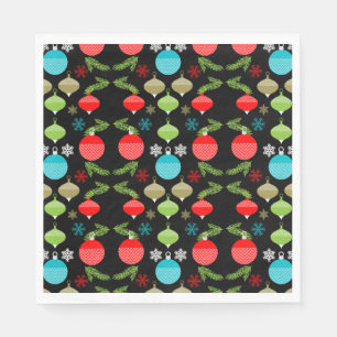 Classic Vintage Christmas Bauble Ornament Napkin