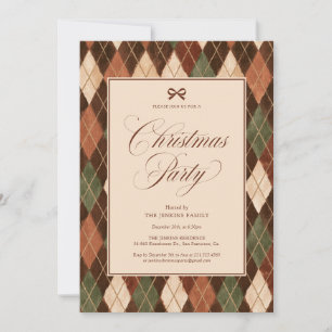 Classic Vintage Christmas Party Invitation