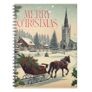 Classic/Vintage Christmas scene  Notebook