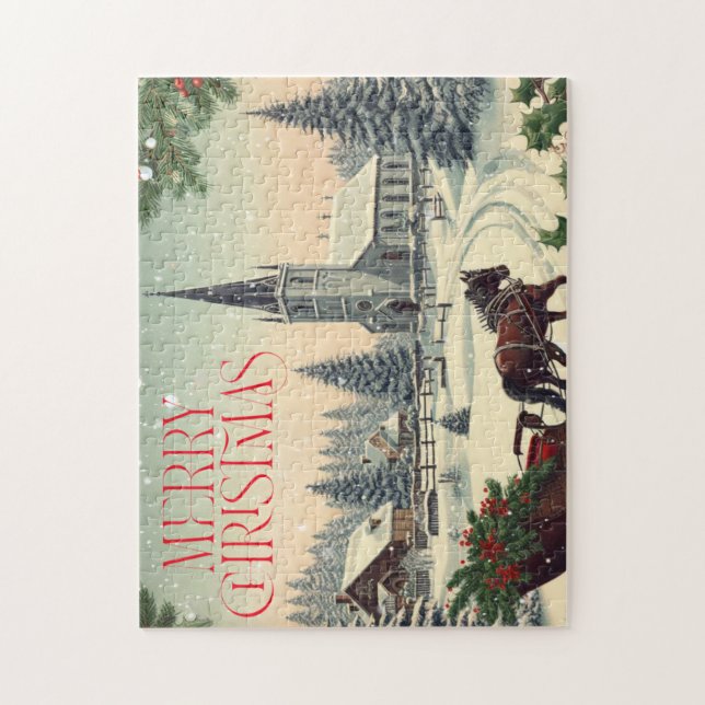 Classic/Vintage Christmas/Winter Jigsaw Puzzle (Vertical)