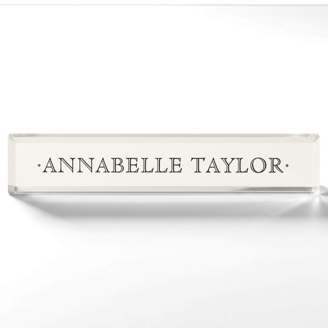 Classic Vintage Elegant Business Nameplate (Front)