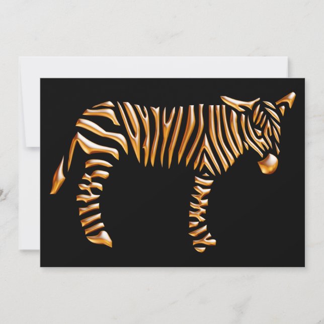 Classic Vintage Etching Zebra Illustration (Front)
