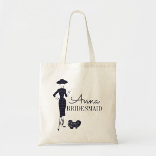Classic Vintage Fashion Bridal Bridesmaid Tote Bag