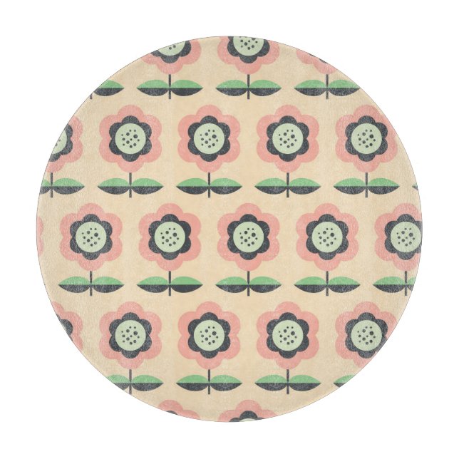 Classic Vintage: Floral Seamless Design Cutting Board (Front)