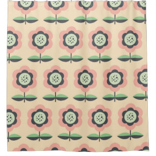 Classic Vintage: Floral Seamless Design Shower Curtain