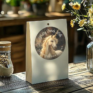 Classic Vintage Forest Unicorn Envelope Fantasy Round Sticker