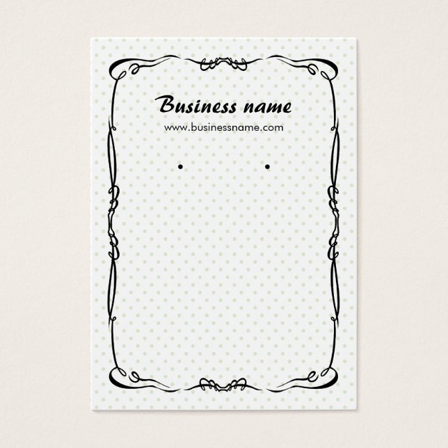 Classic Vintage Frame Dotted Earring Cards (Front)