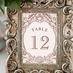 Classic Vintage Frame Table Number
