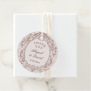Classic Vintage Frame Wedding Favour Tags