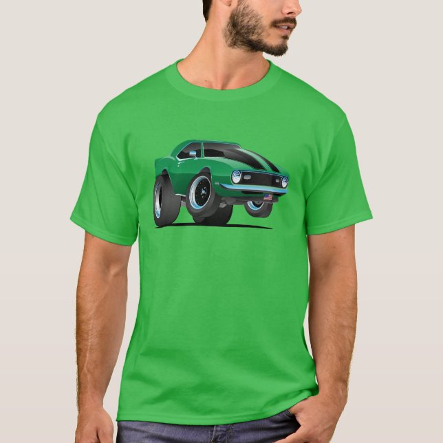 Classic Vintage Green Car Roadster T-Shirt (Front)