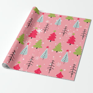 Classic Vintage Holiday Pattern-Christmas Tree (5) Wrapping Paper