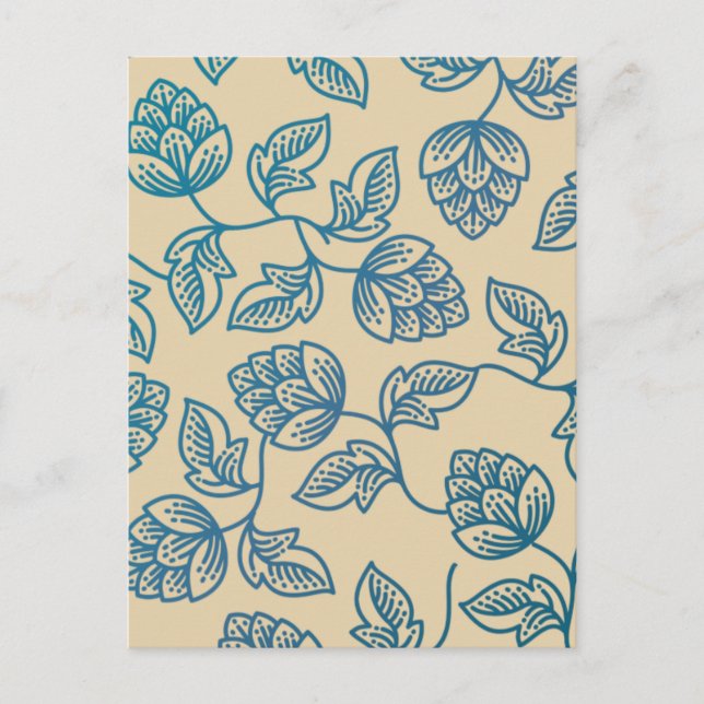 Classic Vintage Hop Leaves Pattern Postcard (Front)
