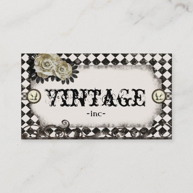 Classic vintage inspired business cards (Front)