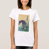 Classic Vintage Japanese Ukiyo-e Violet Irises Art