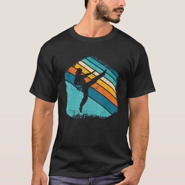 Classic Vintage Kick  Karate T-Shirt (Front)