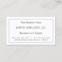 Classic, Vintage Legal Professional Business Card