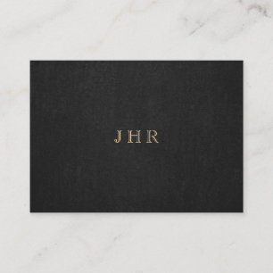 Classic Vintage Monogram Dark Brown Professional Business Card
