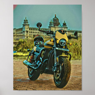 classic vintage motorcycle gift poster