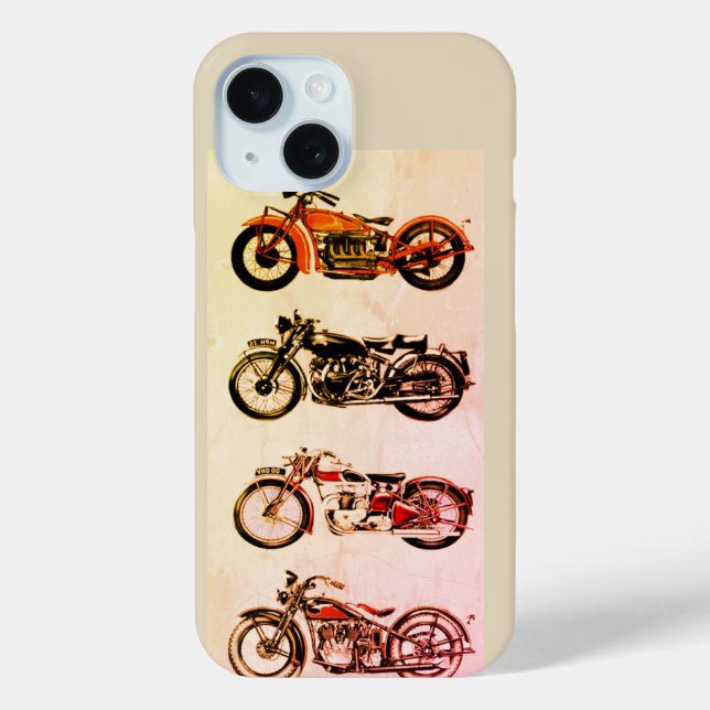 CLASSIC VINTAGE MOTORCYCLES Case-Mate iPhone CASE (Back)