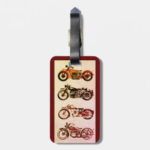 CLASSIC VINTAGE MOTORCYCLES LUGGAGE TAG