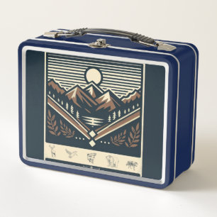 Classic/vintage outdoors/wilderness  metal lunch box
