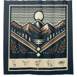 Classic/vintage outdoors/wilderness shower curtain