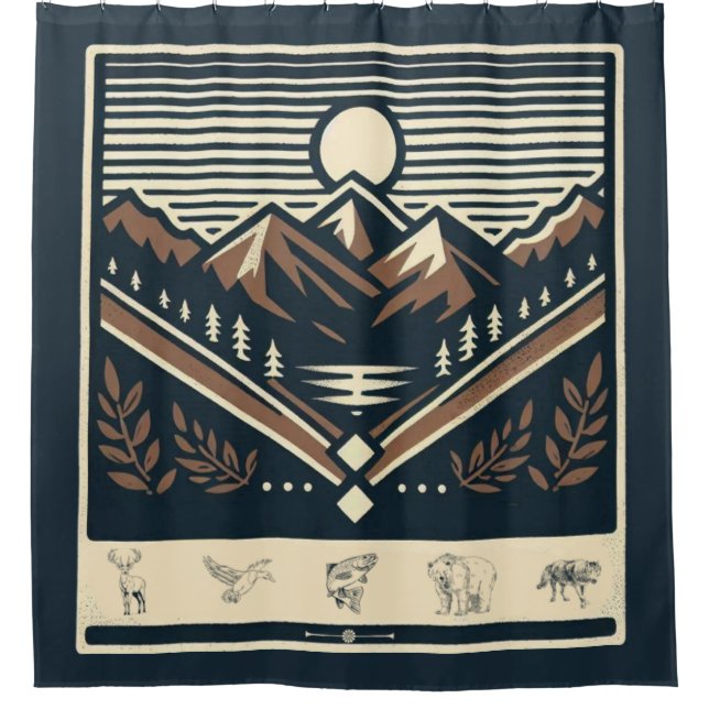 Classic/vintage outdoors/wilderness  shower curtain (Front)