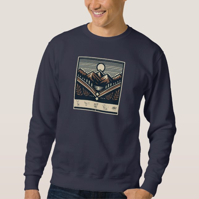 Classic/vintage outdoors/wilderness  sweatshirt (Front)