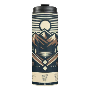 Classic/vintage outdoors/wilderness thermal tumbler