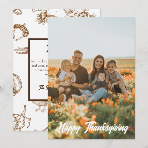 Classic Vintage Photo Thanksgiving Rustic  Holiday Card