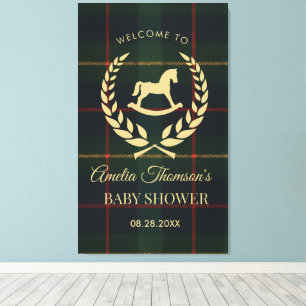 Classic Vintage Polo Horse Party Baby Shower Canvas Print