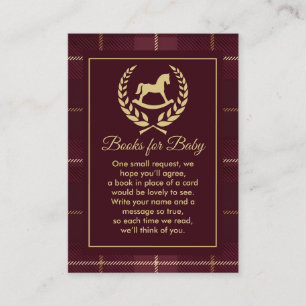 Classic Vintage Polo Horse Party Baby Shower Enclosure Card