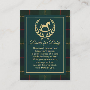 Classic Vintage Polo Horse Party Baby Shower Enclosure Card