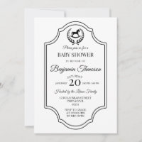 classic Vintage Polo Horse Party Baby shower