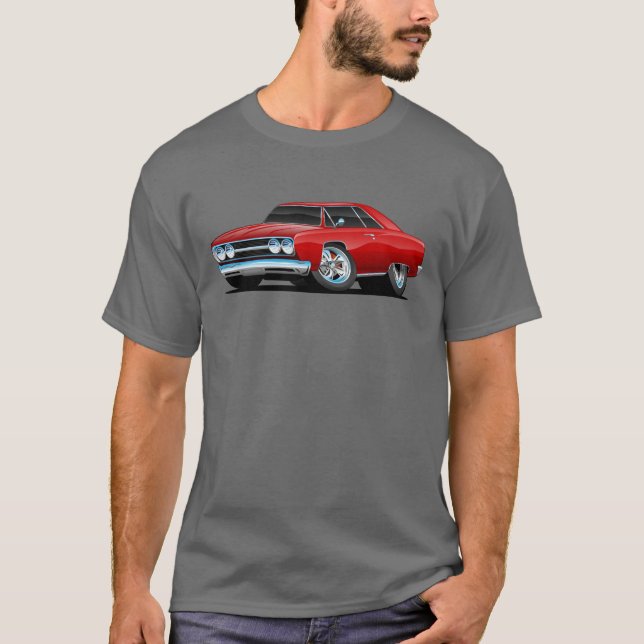 Classic Vintage Red Car Roadster T-Shirt (Front)